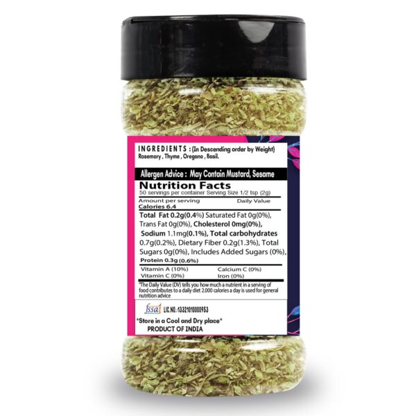 Mixed Herbs Mix Bottle-100G - Image 2