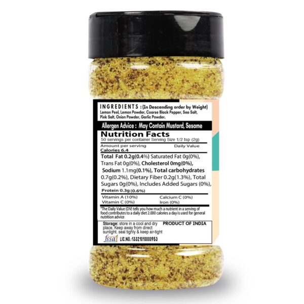 Lemon Pepper Seasoning Bottle-100G - Image 2