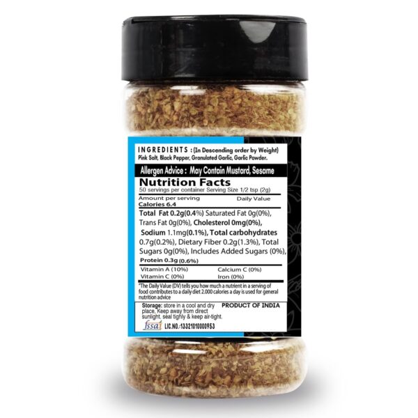 Salt Pepper Garlic Seasoning Bottle-100G - Image 2