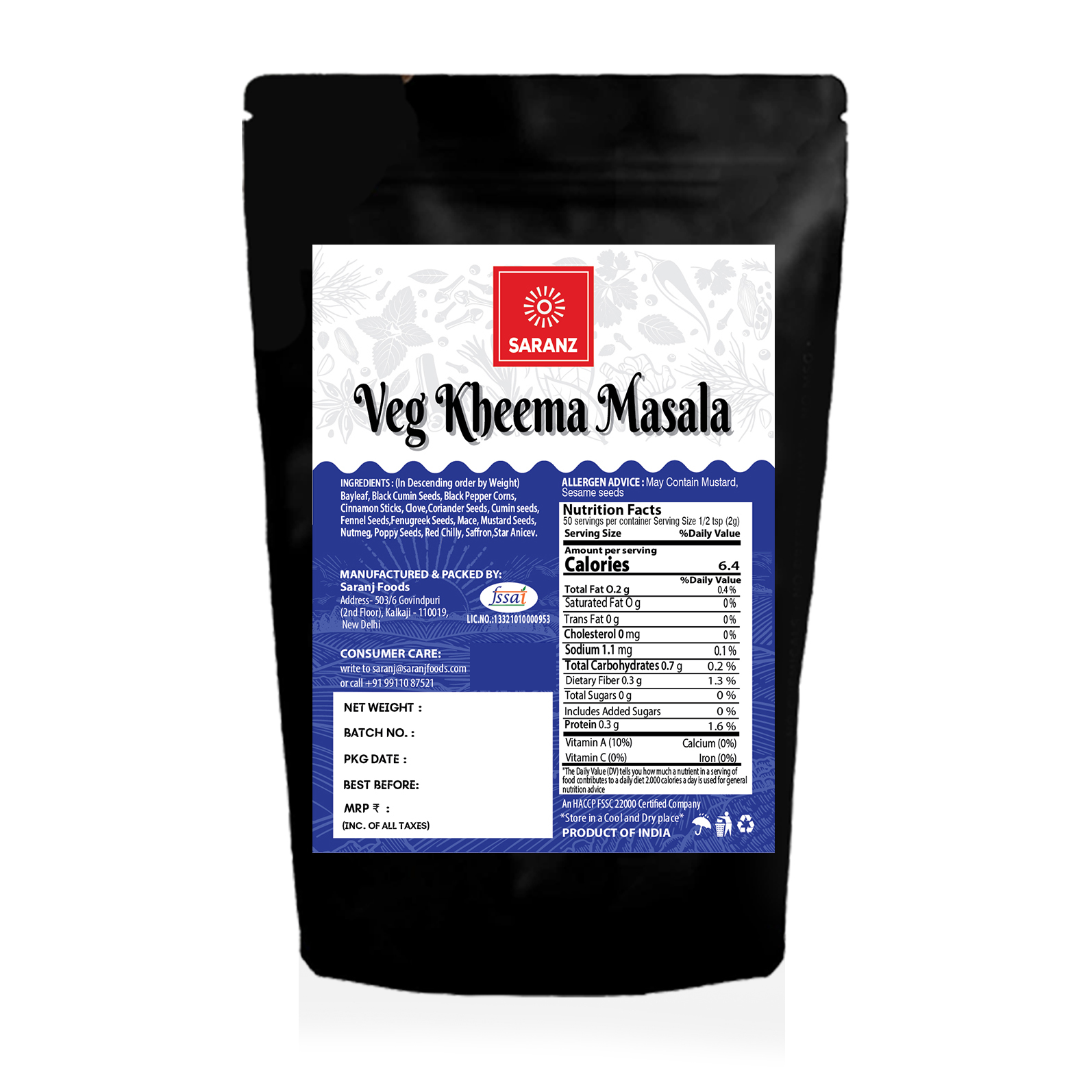 Veg Kheema Masala-1KG
