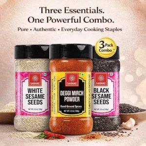 Black Sesame Seeds 100g, White Sesame Seeds -100g, deggi mirch Powder-100g