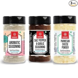 Parmesan Cheese Powder-100g, Aromatic Powder Seasoning -100g, Salt Pepper Garlic Seasoning-100g,