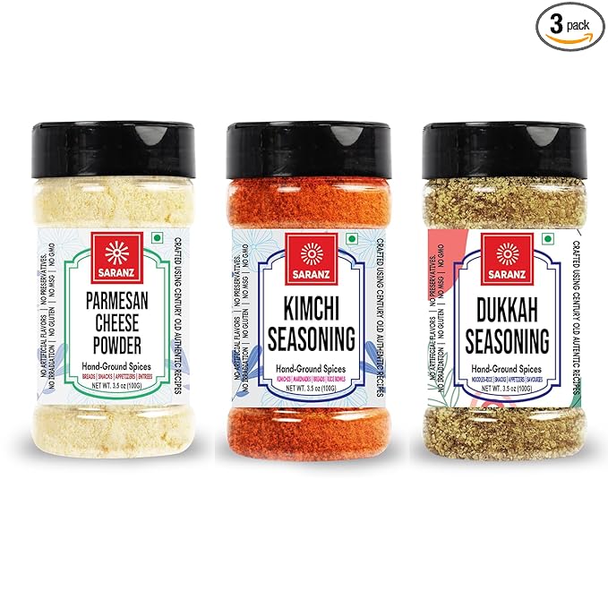 Parmesan Cheese Powder-100g, Kimchi Seasoning-100g, Dukkah Mix Exotic Seasoning-100g