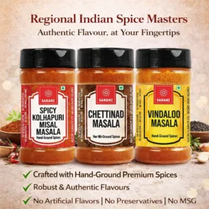 Spicy Kolhapuri Misal Masala-100g ,Chettinad Masala-100g, Vindaloo Masala-100g